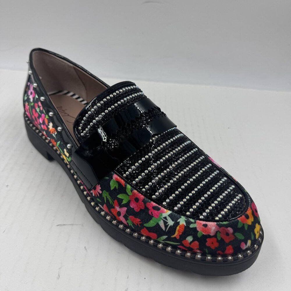 Betsey Johnson Darian Women's Loafer Sz 10M Multi Floral Slip-On Shoes DARI01S5